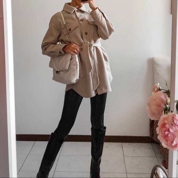 ZARA | Belted Overshirt - Picture 8 of 9